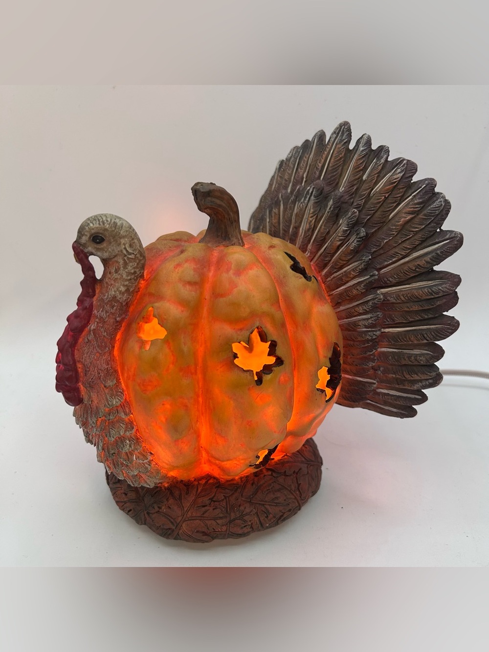 Turkey Lighted Fall Thanksgiving Decor Working